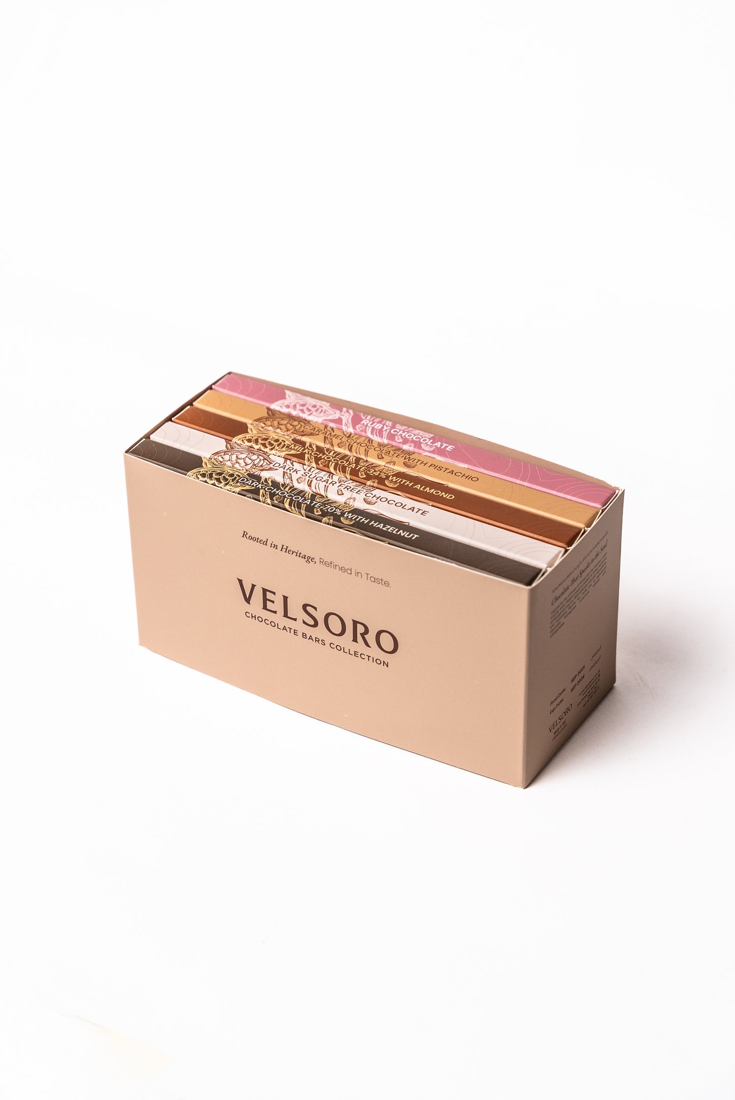 Box of 5 Artisanal Chocolate Bars – 56g Each