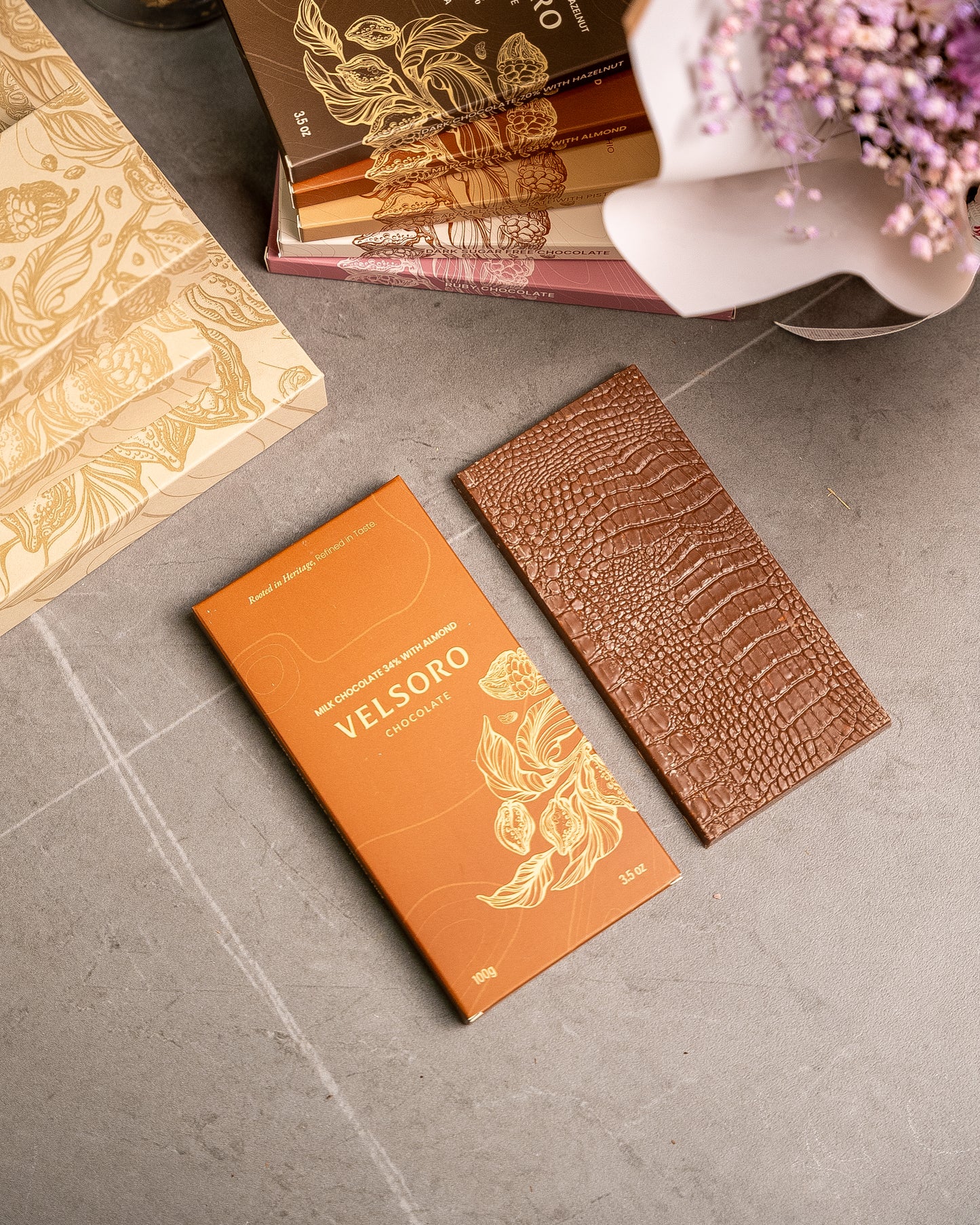 Milk Chocolate with Roasted Crunched Almonds