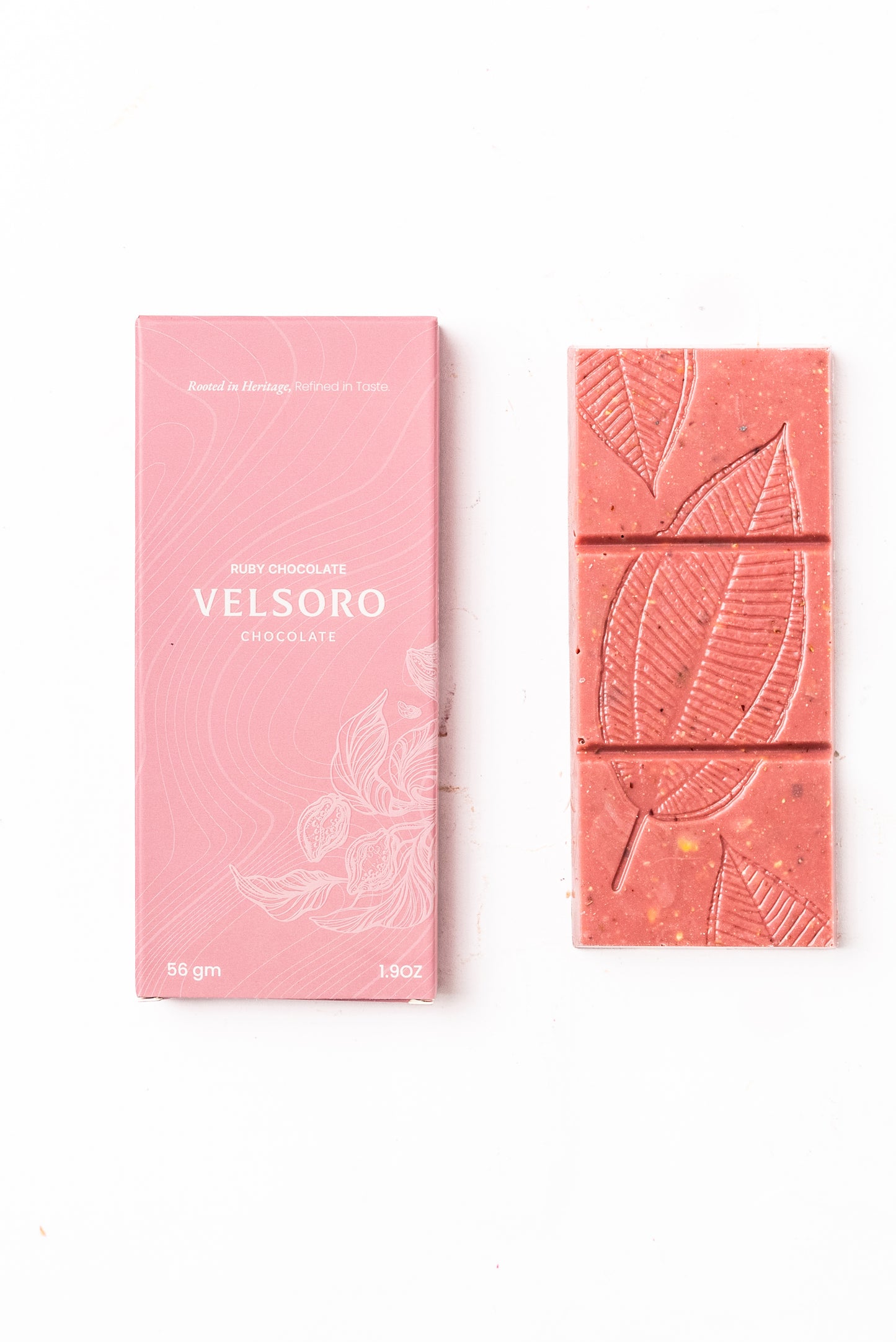 Ruby Chocolate Bar with Roasted Crushed Pistachios – 56g