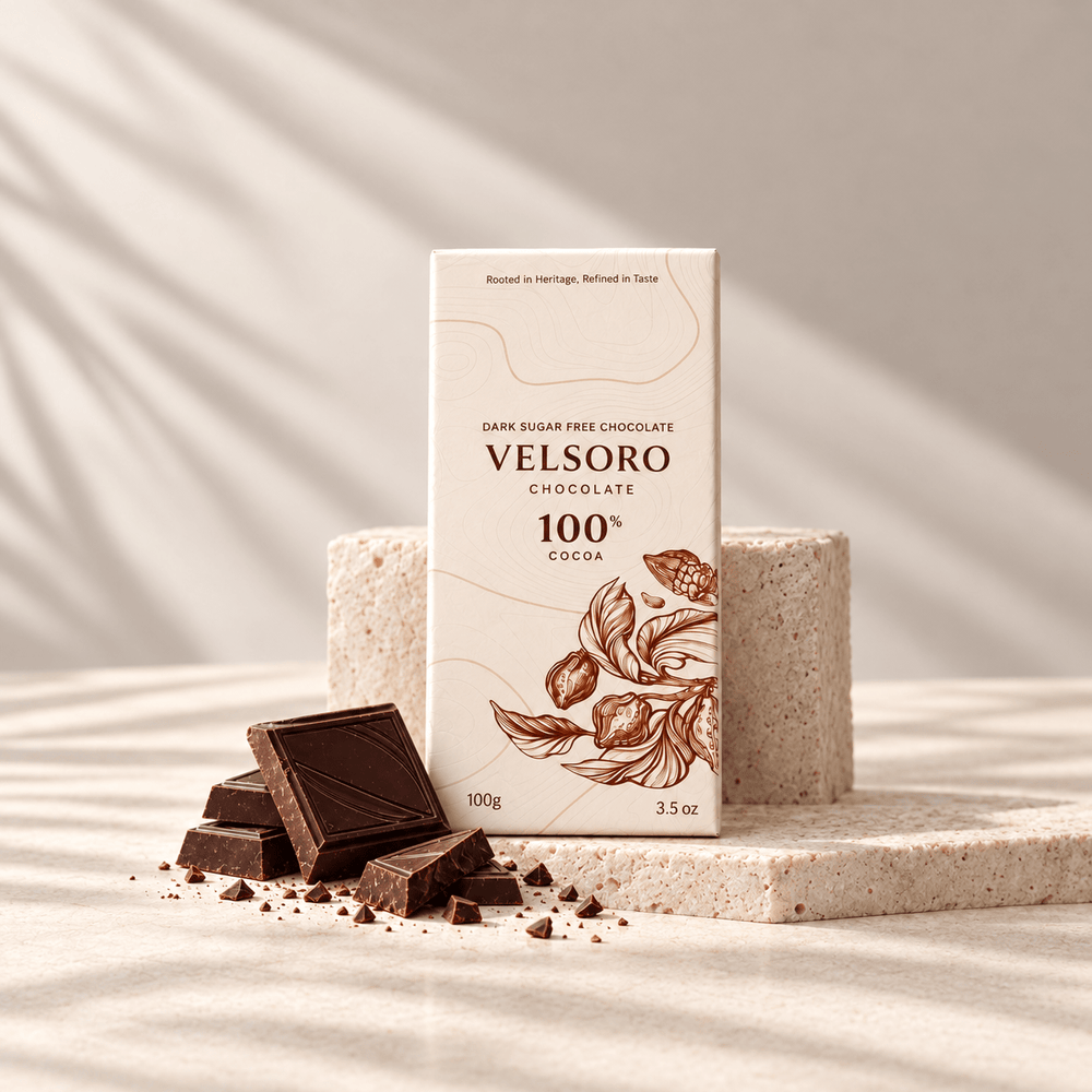 Sugar Free. 100% Cocoa.