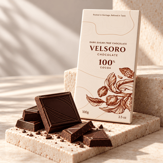 Ghana 100% Cocoa Dark Chocolate Bar - VELSORO CHOCOLATE