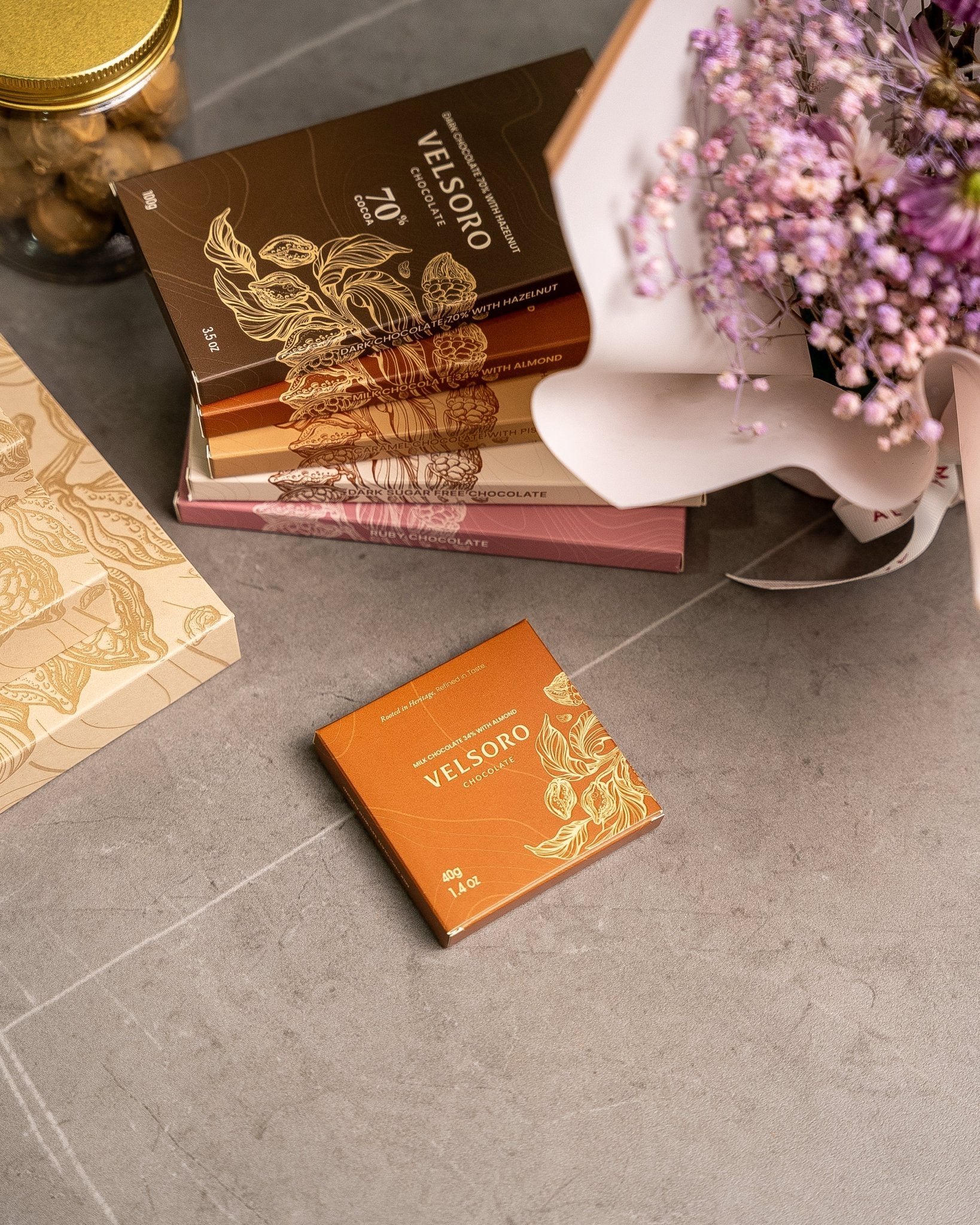 Milk Chocolate Almond 40g - VELSORO CHOCOLATE