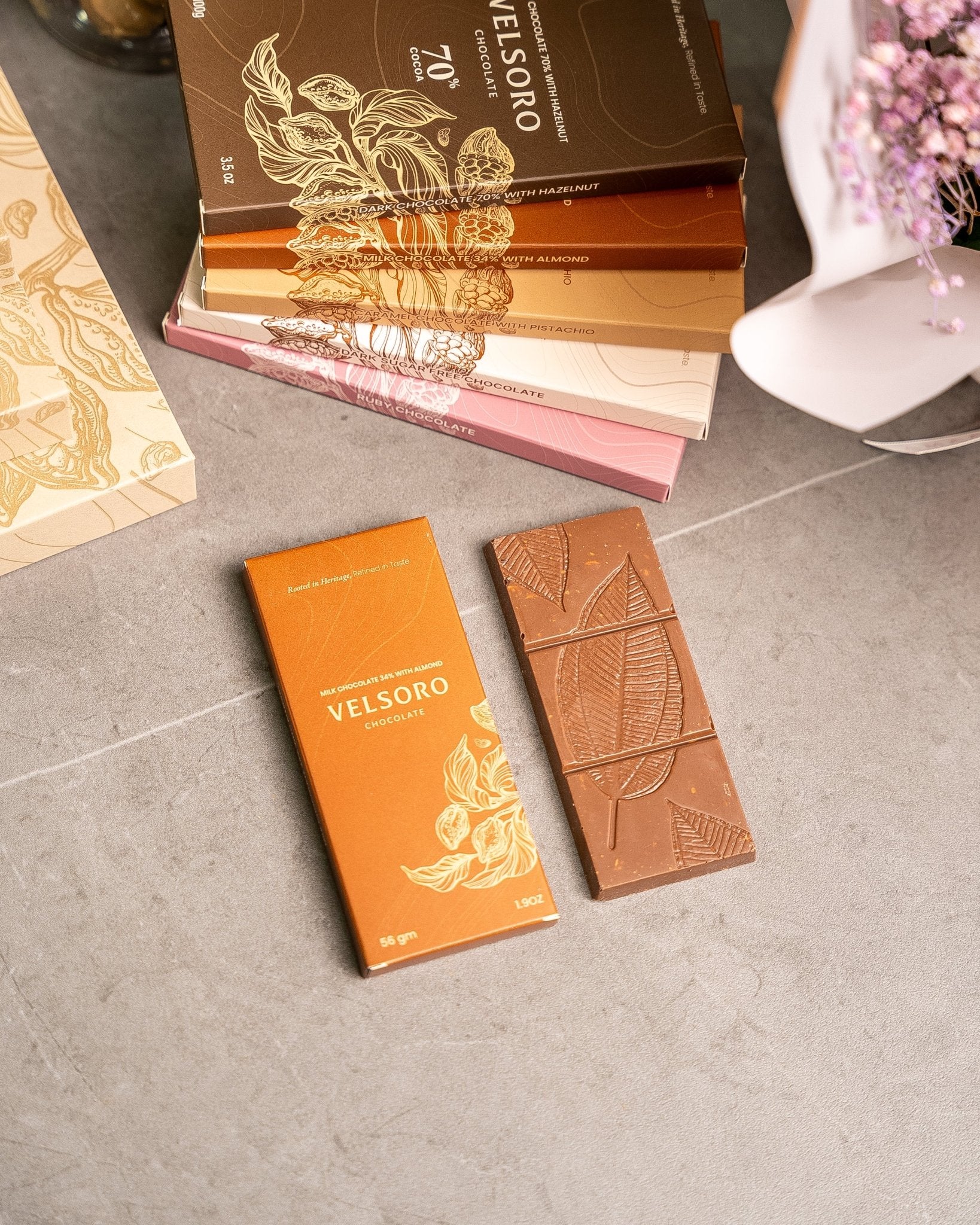 Milk Chocolate Almond 56g - VELSORO CHOCOLATE