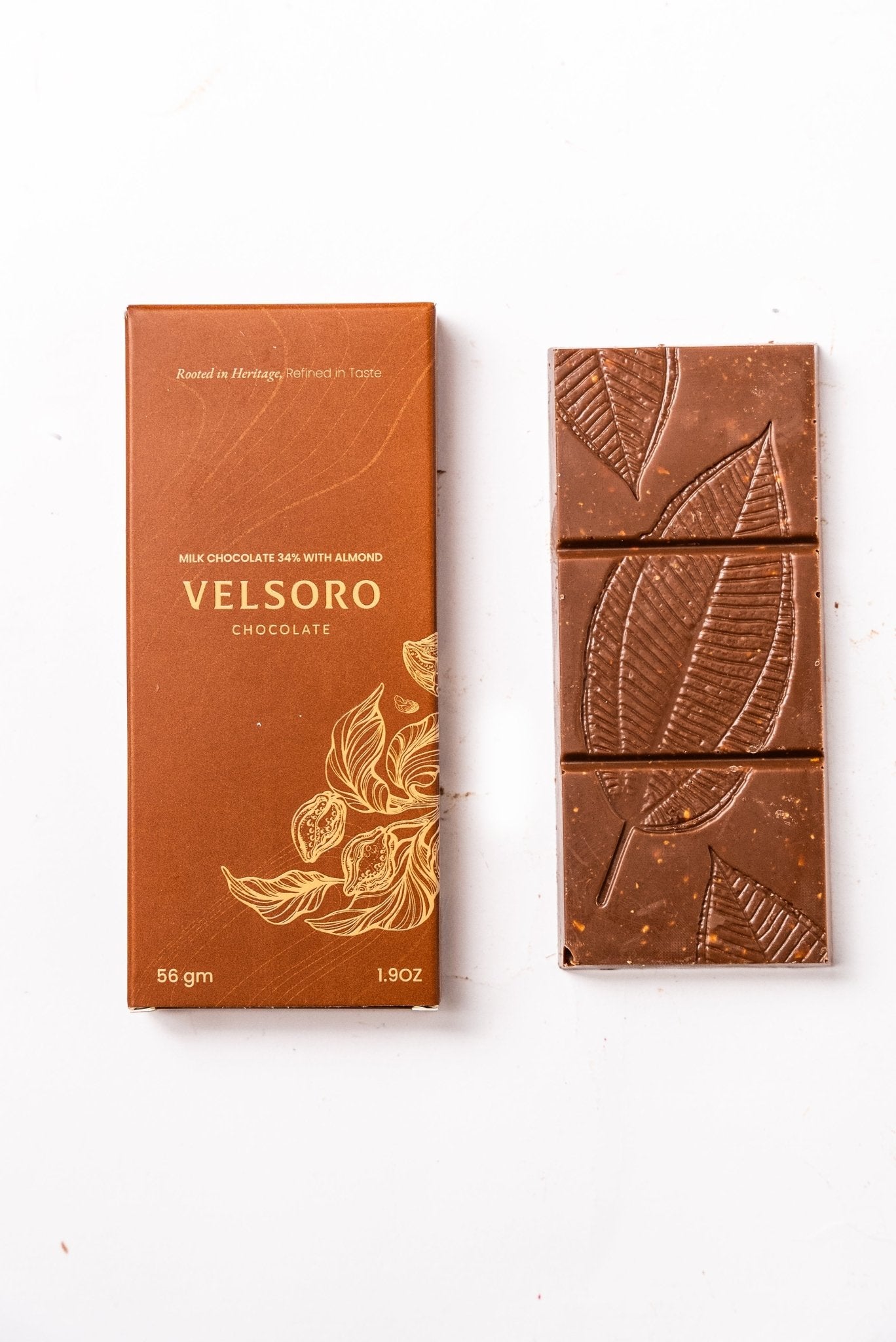 Milk Chocolate Almond 56g - VELSORO CHOCOLATE