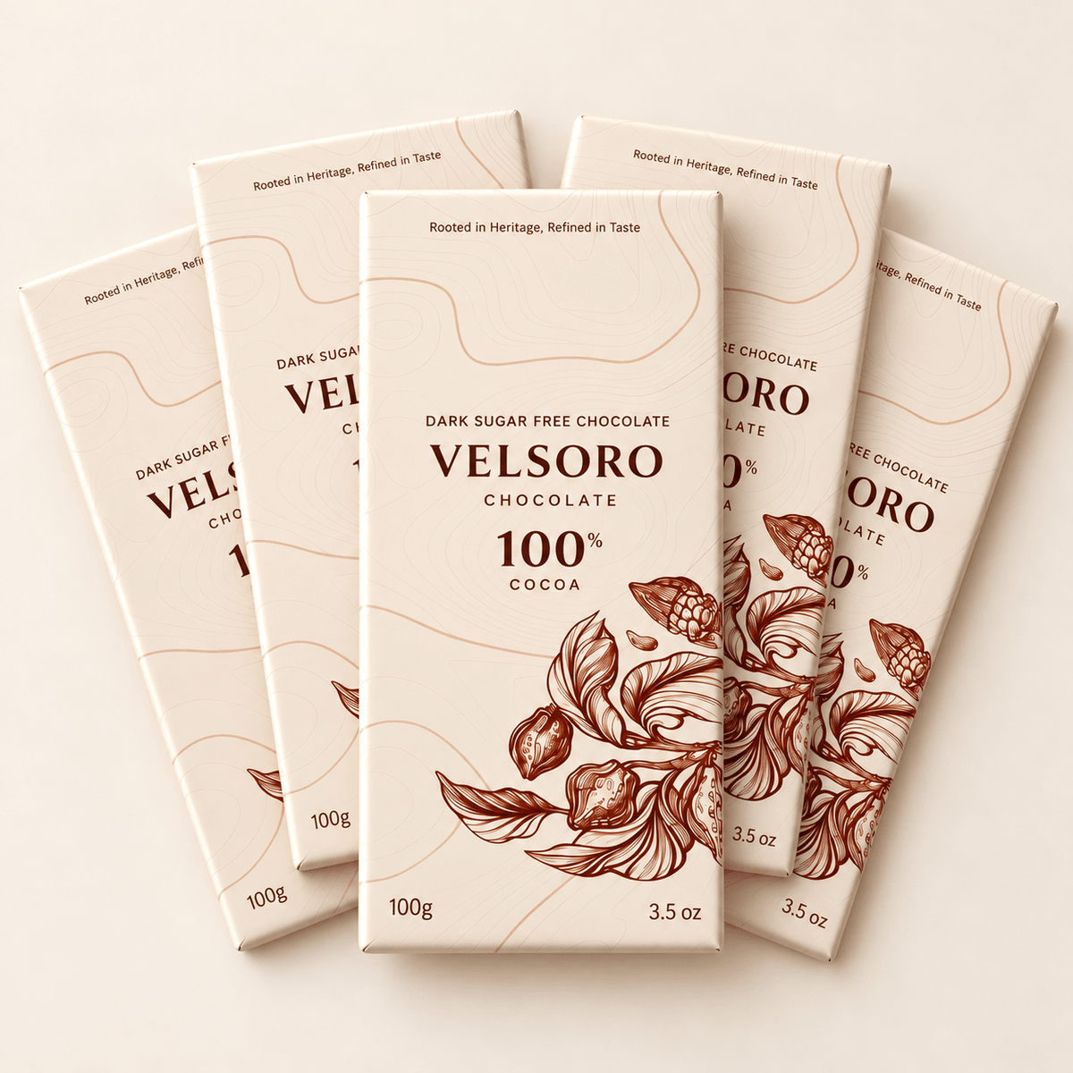 Sugar Free – 100% Ghana Cocoa Dark Chocolate Bar - VELSORO CHOCOLATE
