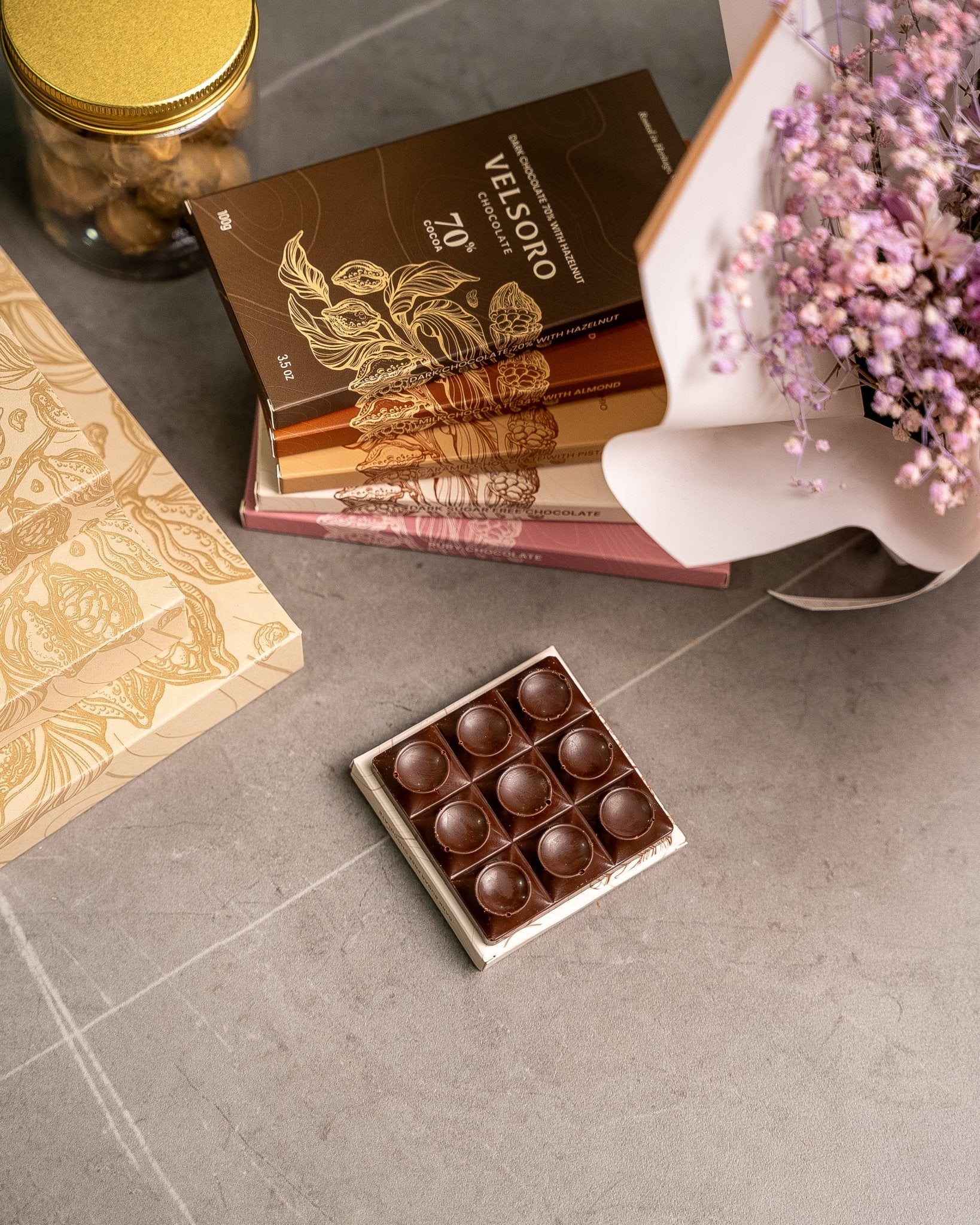 Sugar-Free Dark Chocolate Bar with Maltitol – 40g - VELSORO CHOCOLATE